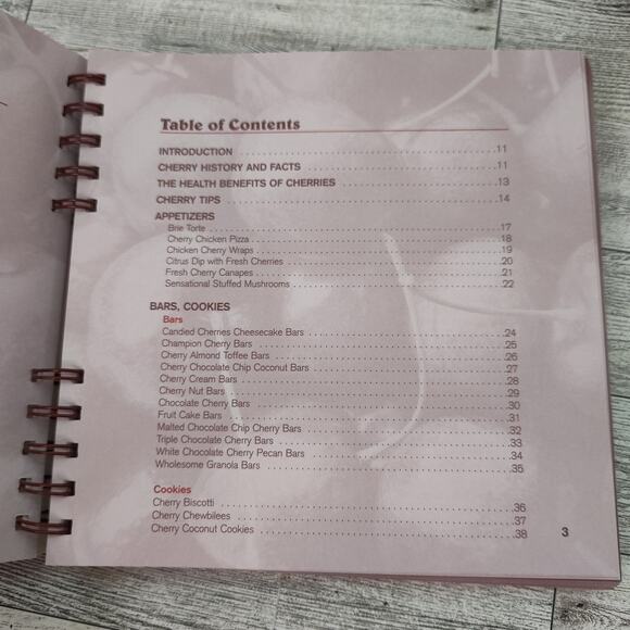 THE JOY OF‎ CHERRIES Cookbook by Theresa Millang Taste-Topping Fruit 2006 Spiral - Picture 7 of 15